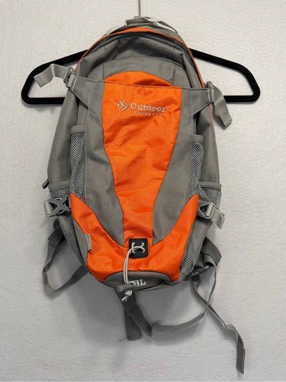 Outdoor Products 13L Daypack Backpack Orange Grey Trim Hiking Cycling